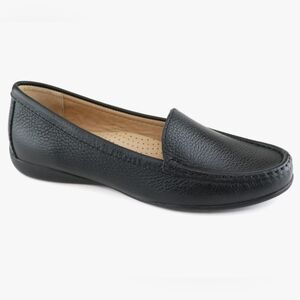 Marc Joseph New York Women's Lake Road Loafer Size 7 Grainy Black Slip On Shoe